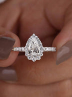 Tipo di stile:Anello con diamante a goccia