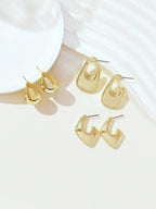 Colore:Set di 3 paia di orecchini in oro