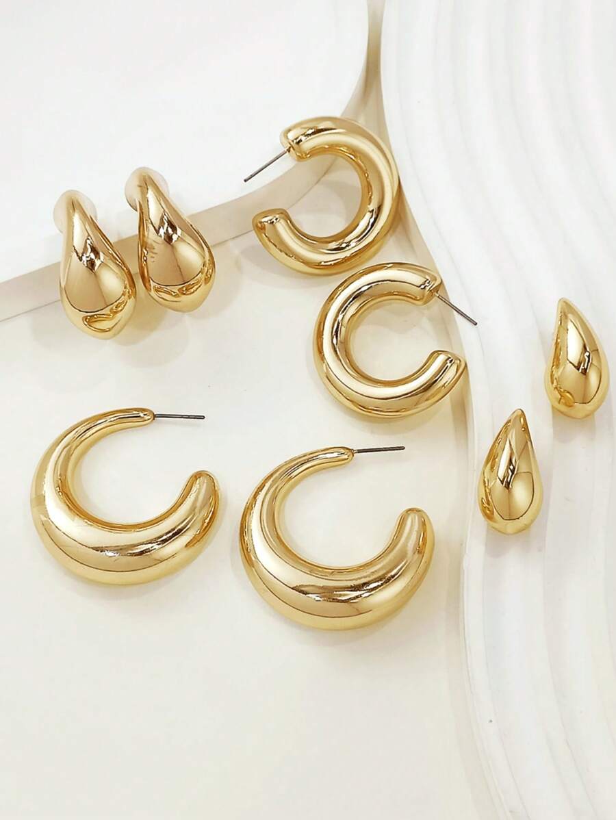 Colore:Set di orecchini in oro 1