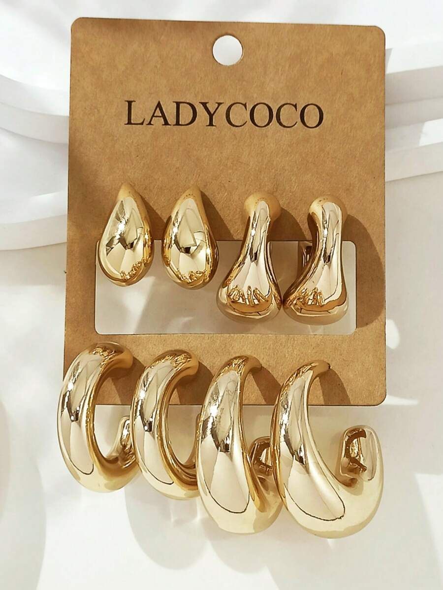 Colore:Set di orecchini in oro 1