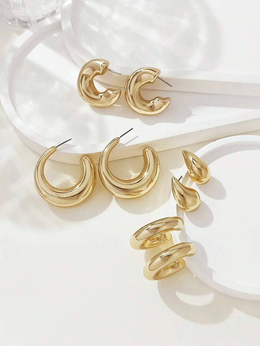 Colore:Set di orecchini in oro 1