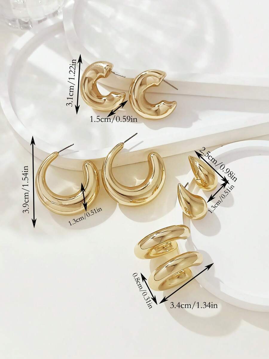 Colore:Set di orecchini in oro 1