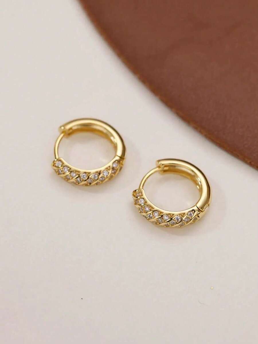 Tipo di stile:Orecchini con diamanti interi 2