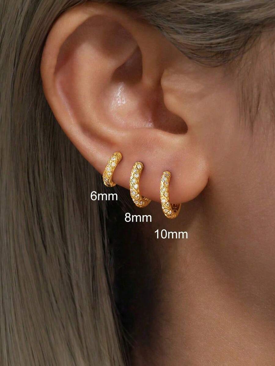 Tipo di stile:Orecchini con diamanti interi 2