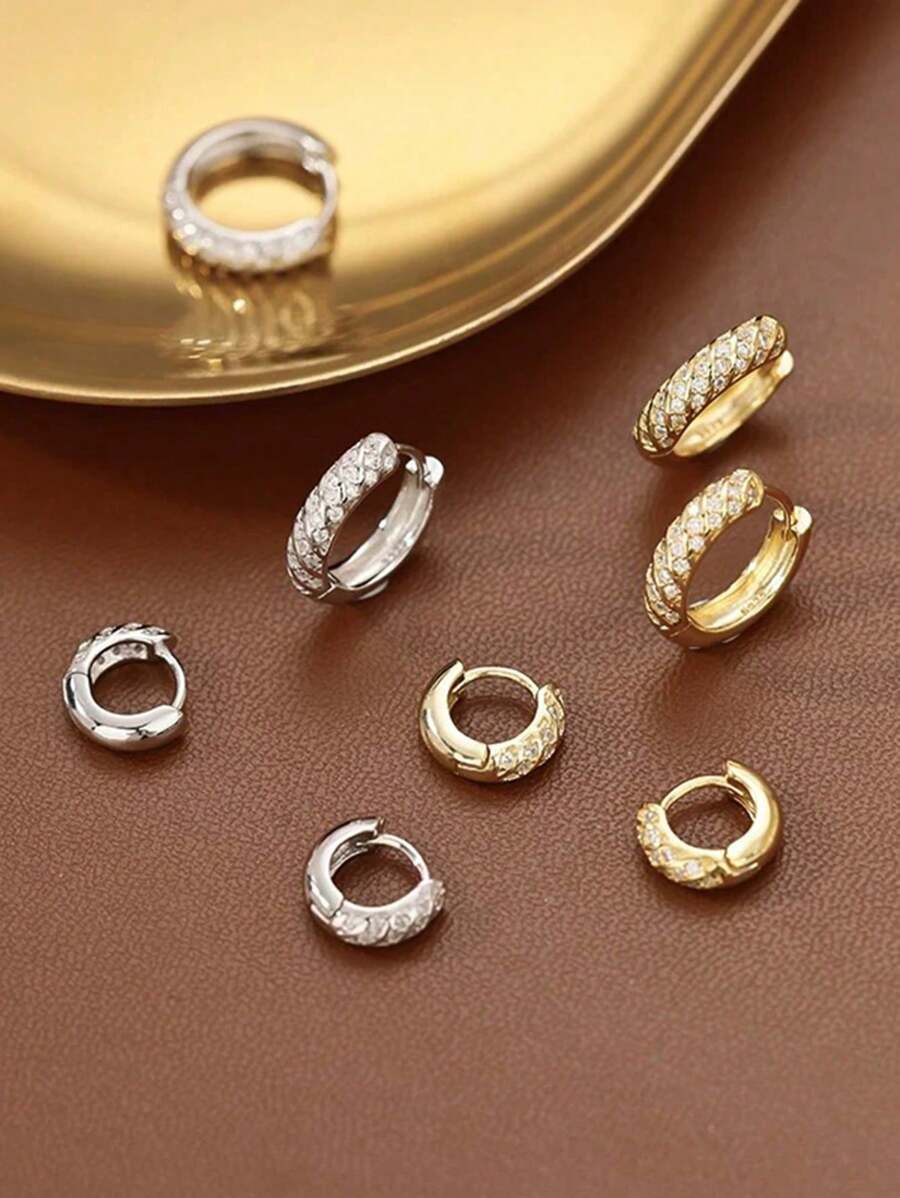 Tipo di stile:Orecchini con diamanti interi 2