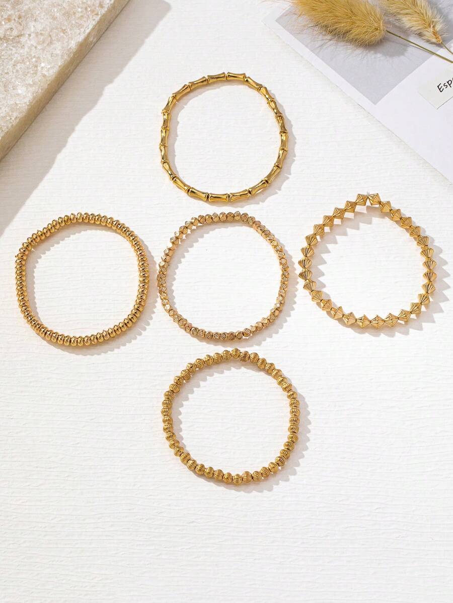 Tipo di stile:Bracciale con perline CCB in oro 1