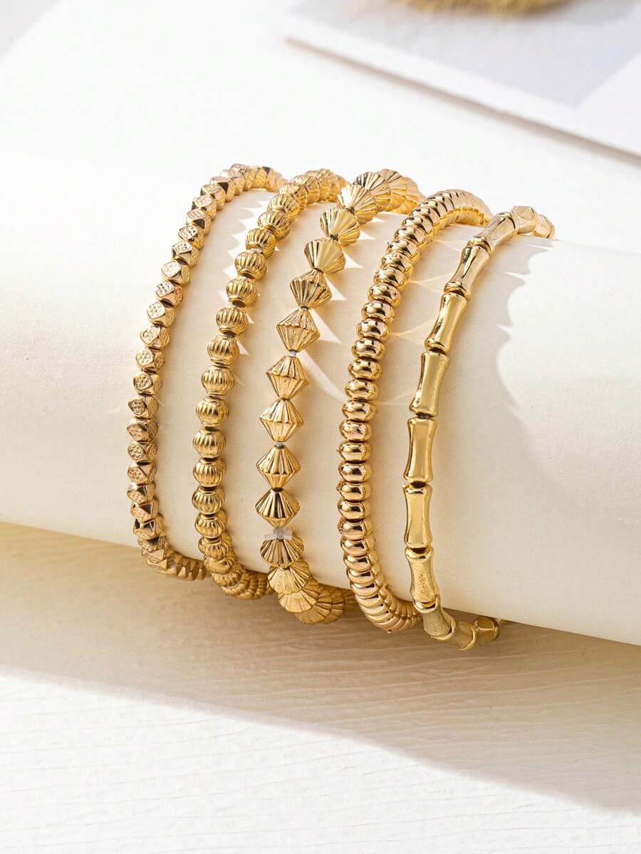 Tipo di stile:Bracciale con perline CCB in oro 1