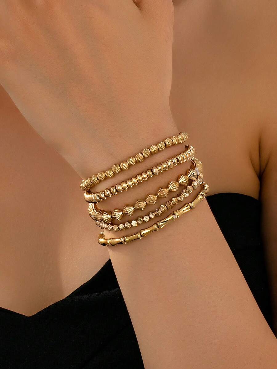 Tipo di stile:Bracciale con perline CCB in oro 1