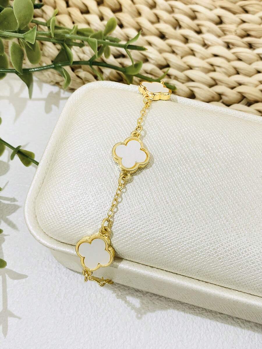 Tipo di stile:Bracciale fiore a quattro foglie