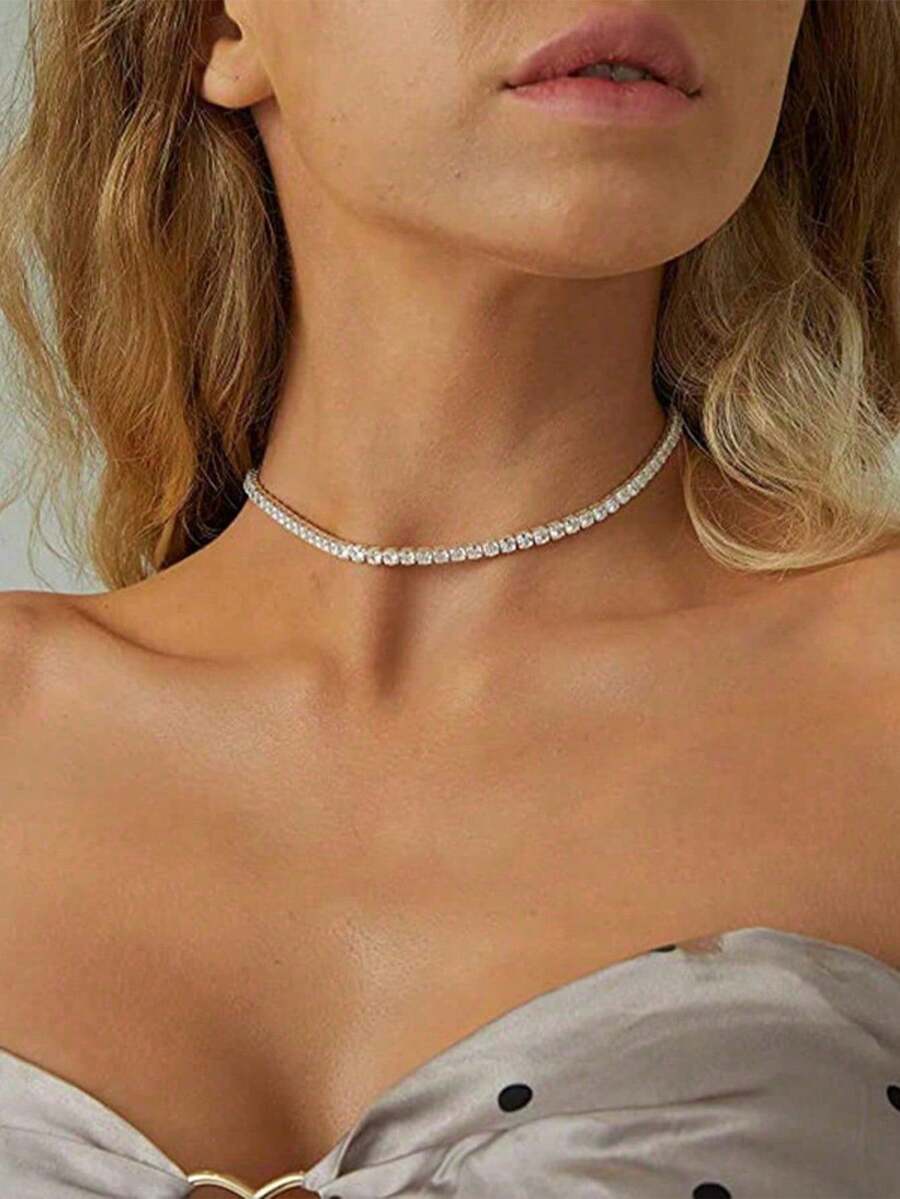 Tipo di stile:Collana di alta qualità con diamanti da 3 mm