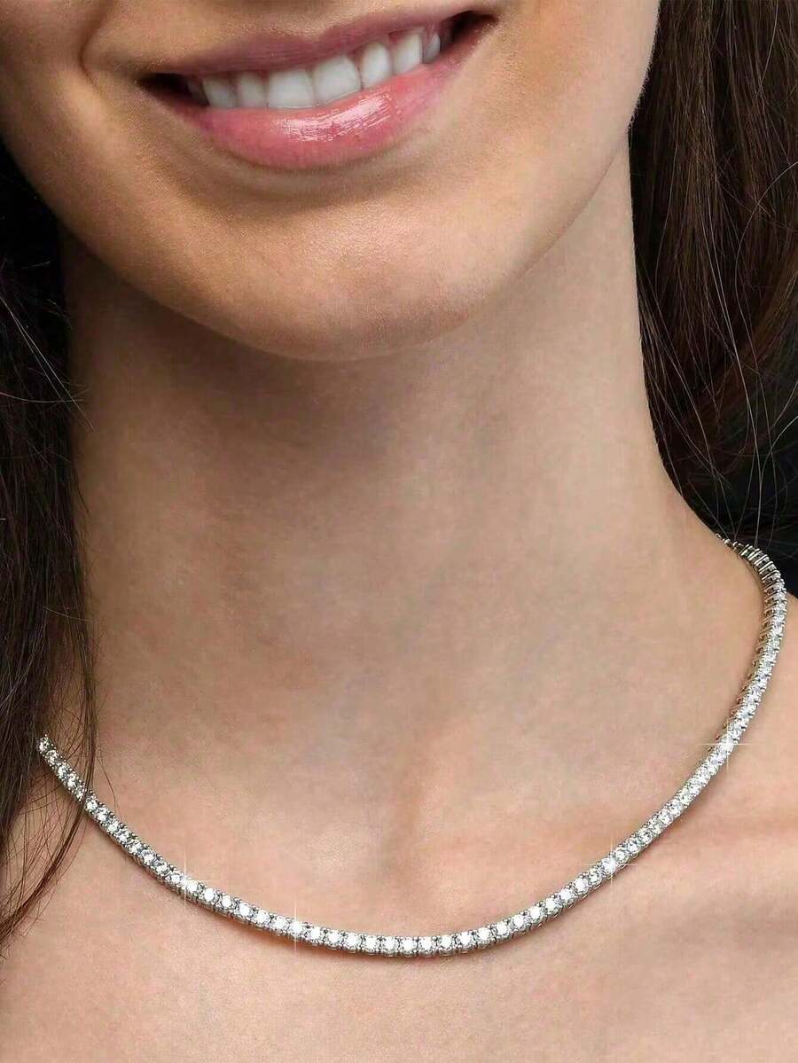 Tipo di stile:Collana di alta qualità con diamanti da 3 mm