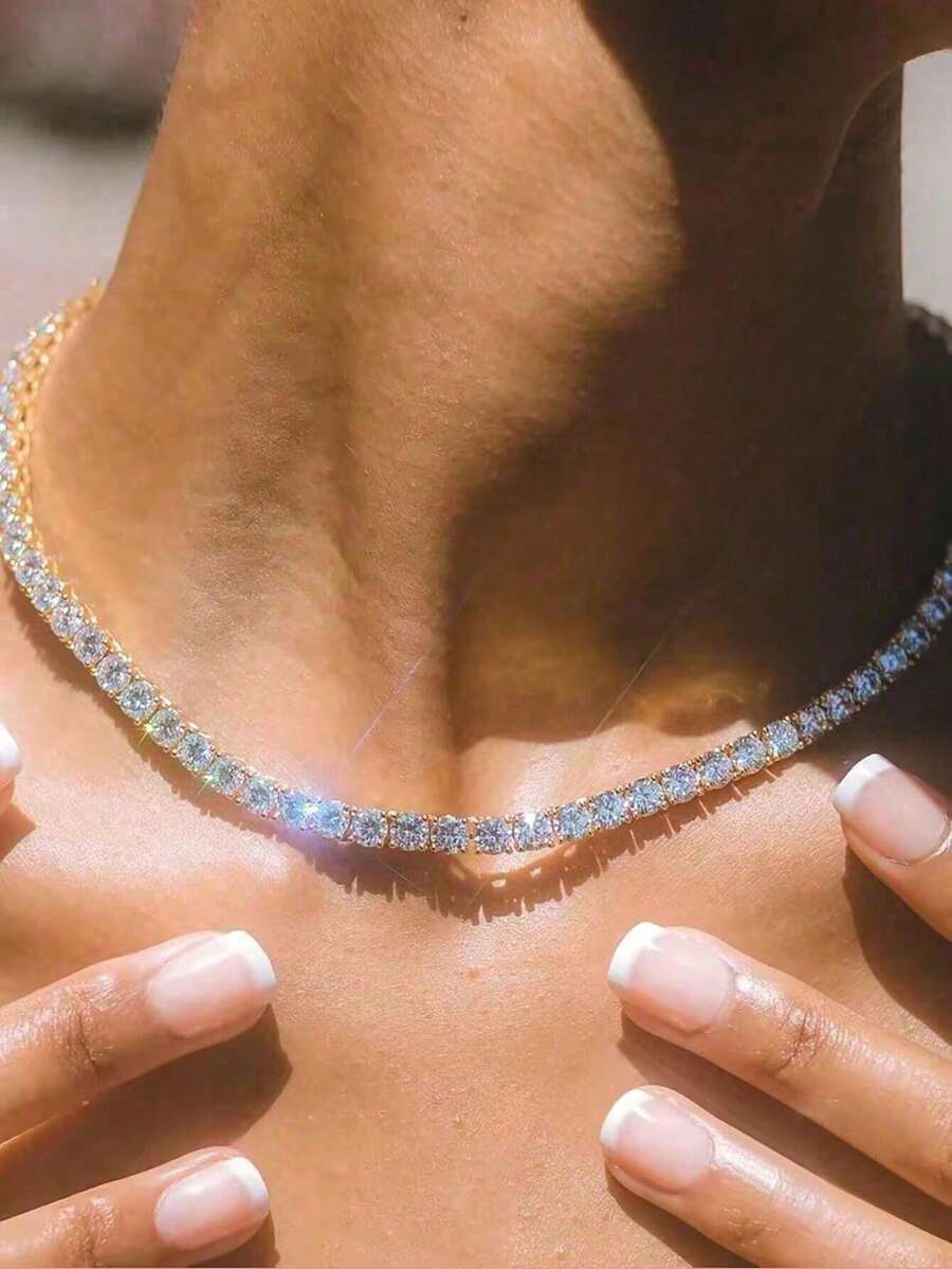 Tipo di stile:Collana di alta qualità con diamanti da 3 mm