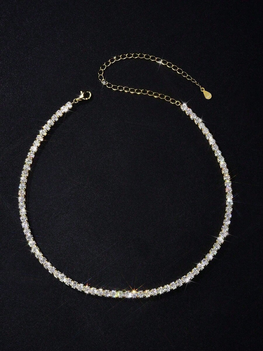 Tipo di stile:Collana di alta qualità con diamanti da 3 mm