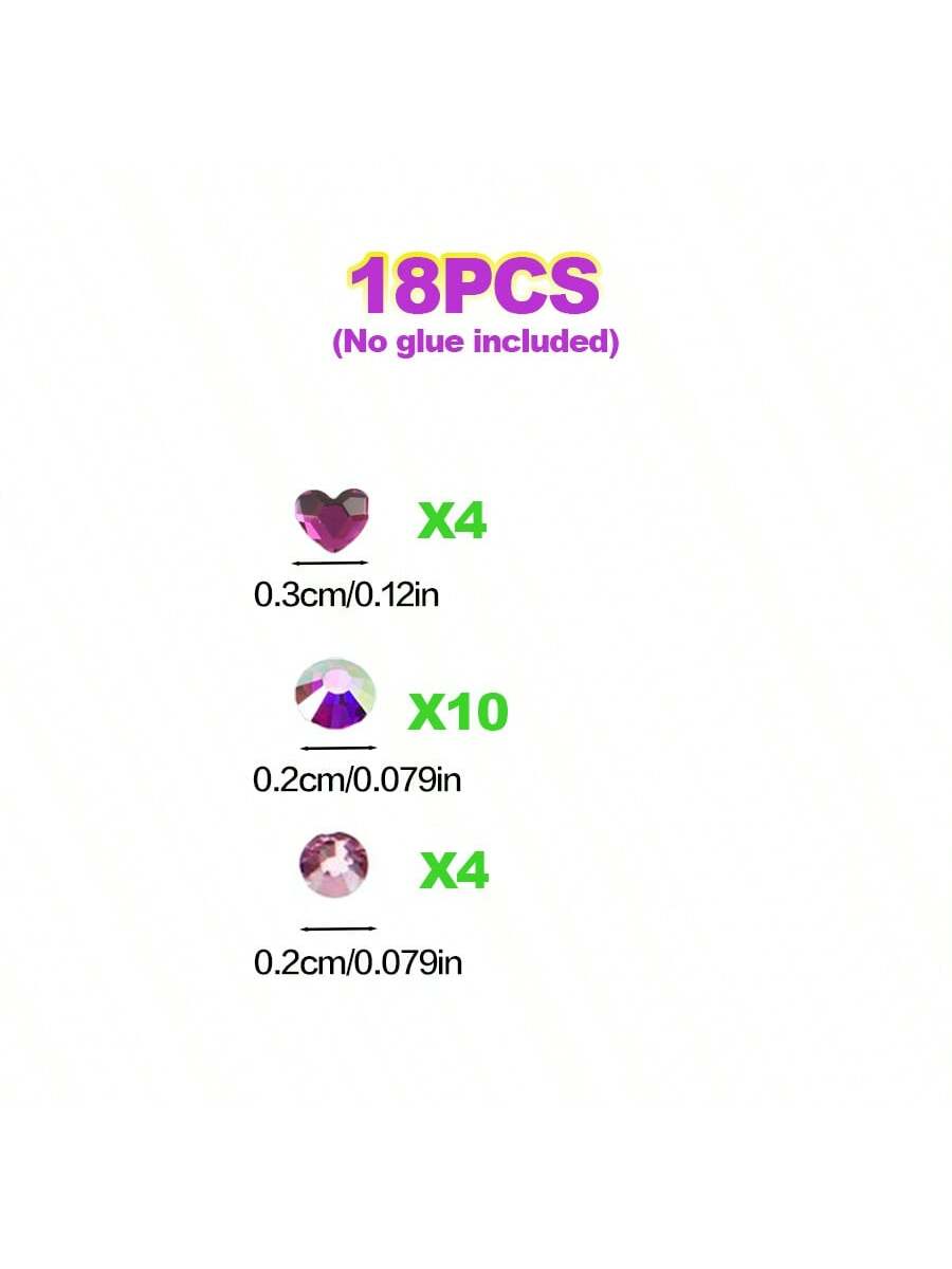 Colore:18 pezzi Fuoco viola Amore