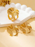 Tipo di stile:Set anello + orecchini satinato