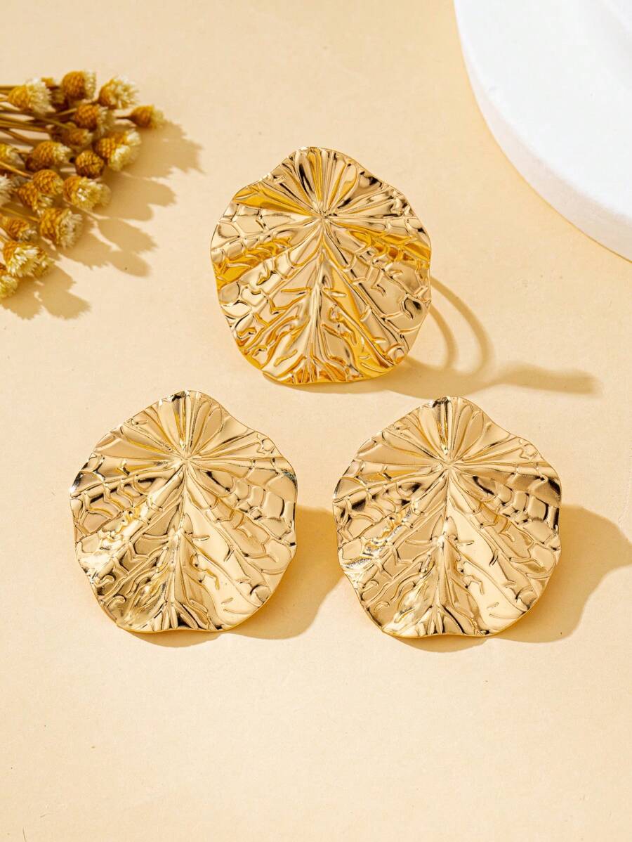 Tipo di stile:Set anello e orecchini con foglia di loto
