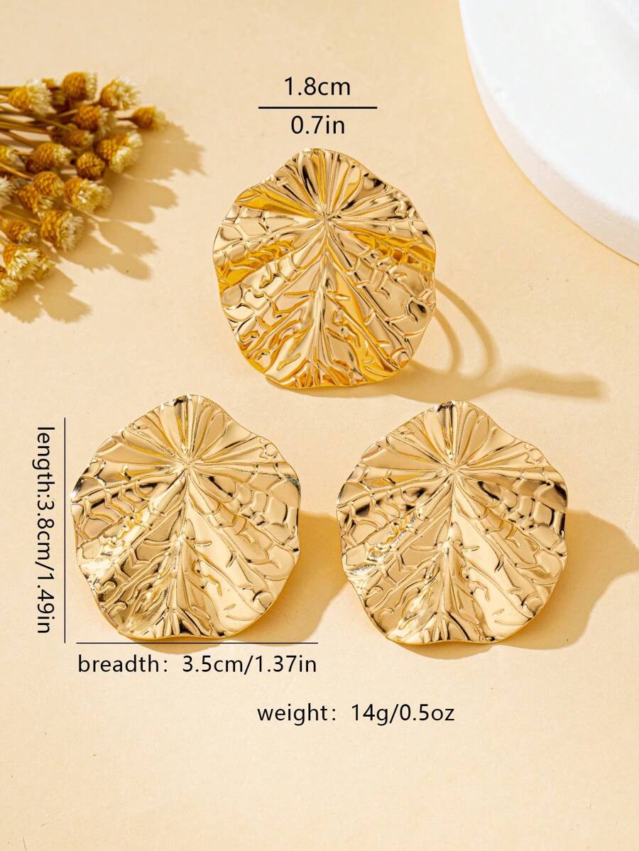 Tipo di stile:Set anello e orecchini con foglia di loto