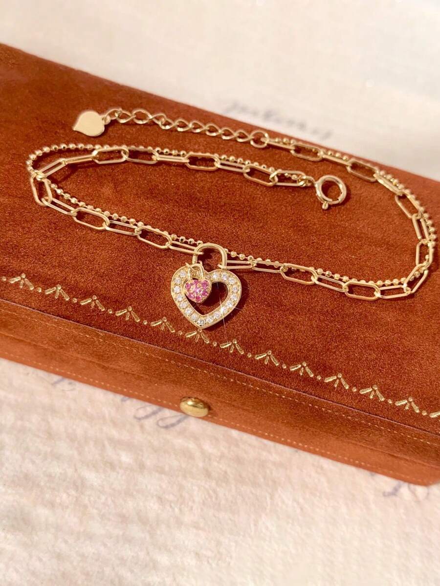 Tipo di stile:Bracciale da donna Love Lock a doppio strato
