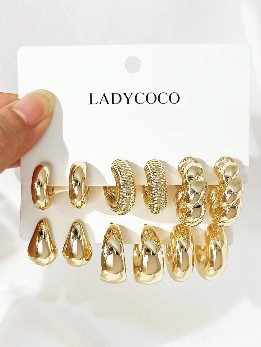 Colore:Set da 6 paia in oro