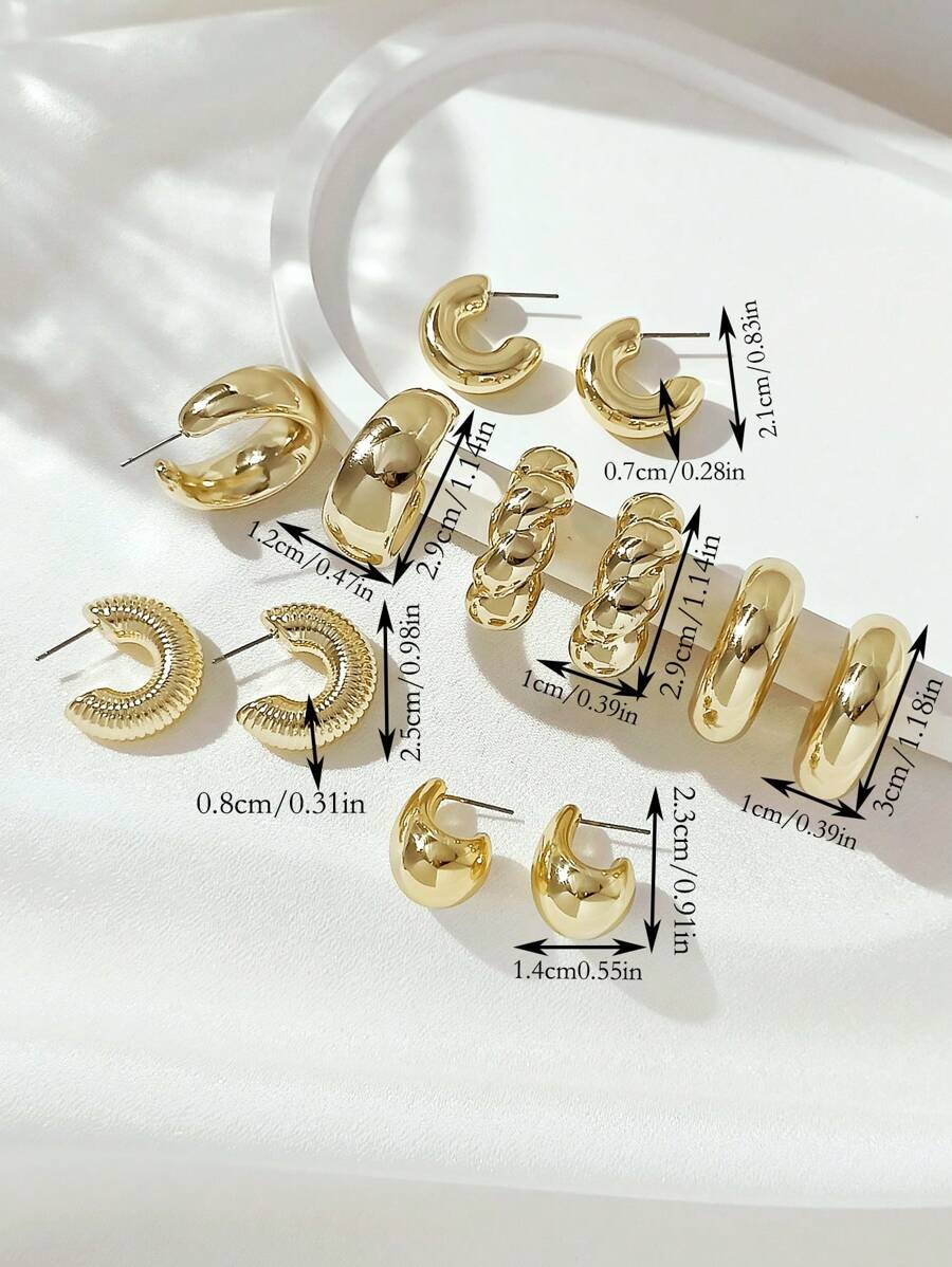 Colore:Set da 6 paia in oro