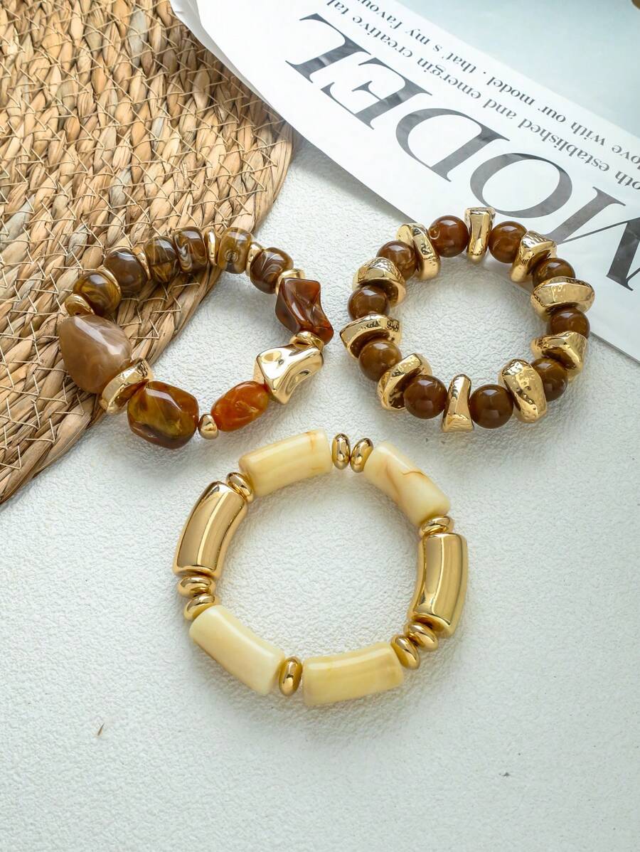Colore:Set di 3 braccialetti multicolori