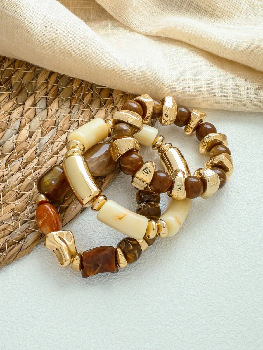 Colore:Set di 3 braccialetti multicolori