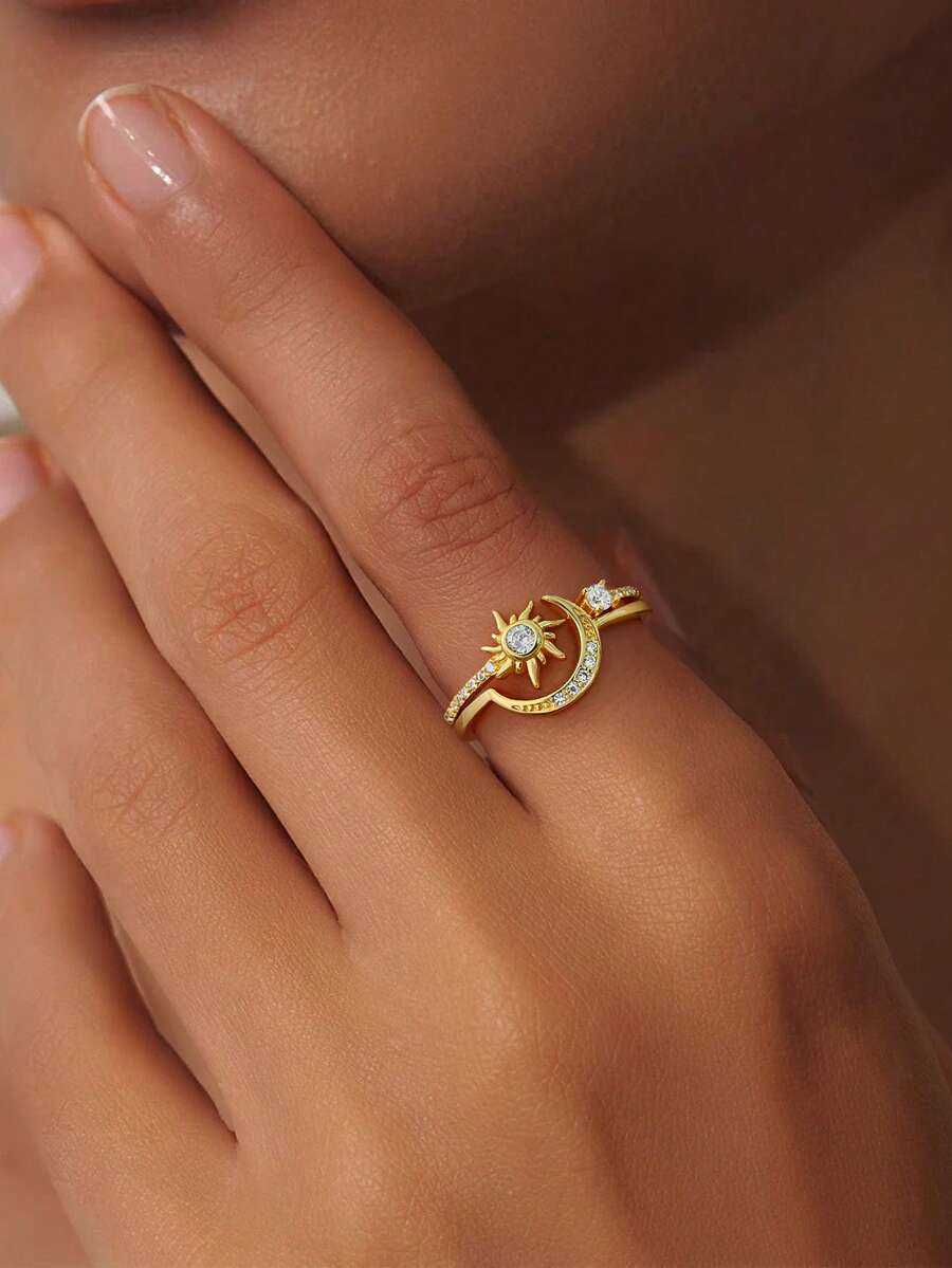 Tipo di stile:anello del sole e della luna 1
