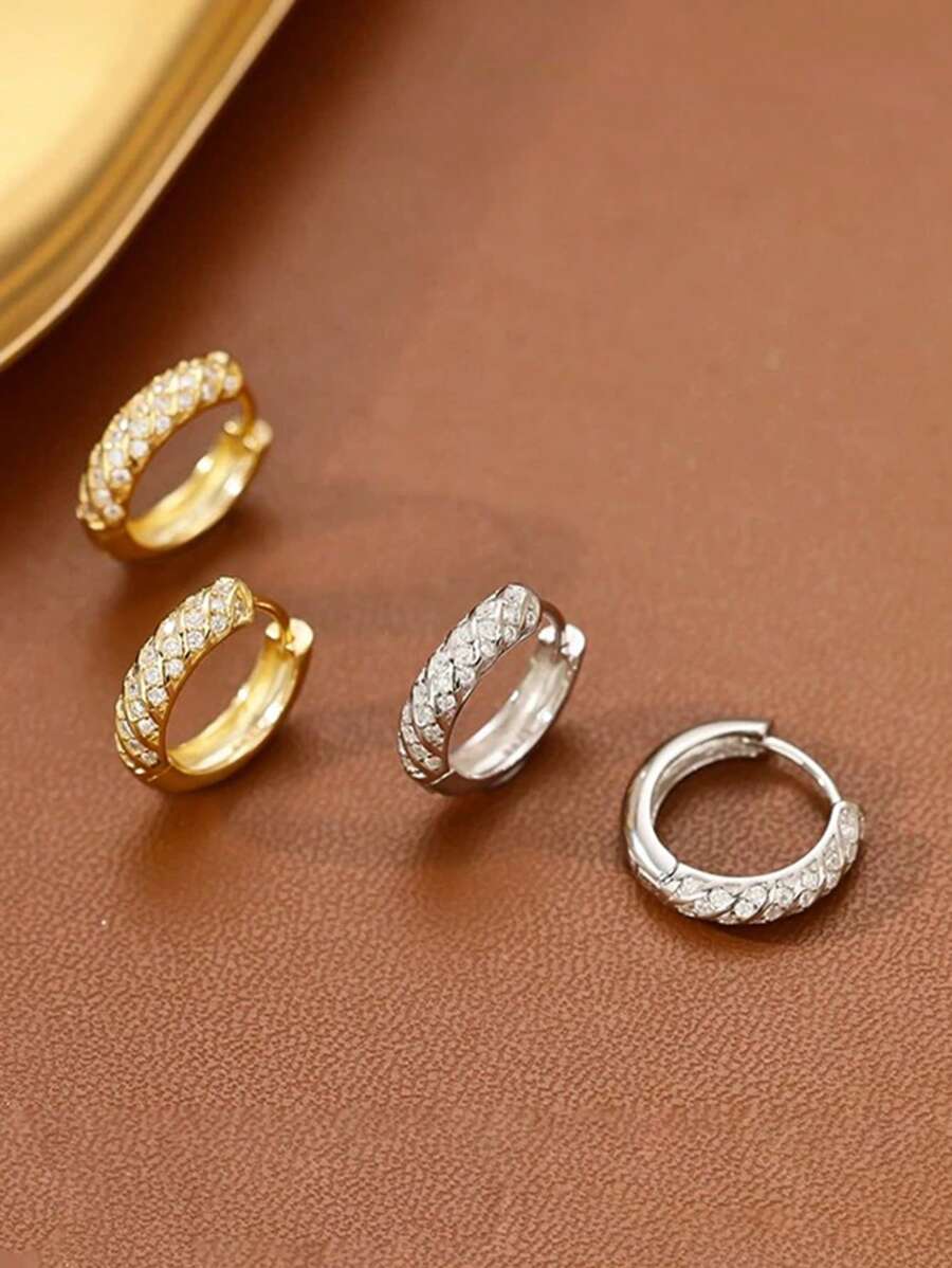 Tipo di stile:Orecchini con diamanti interi 2