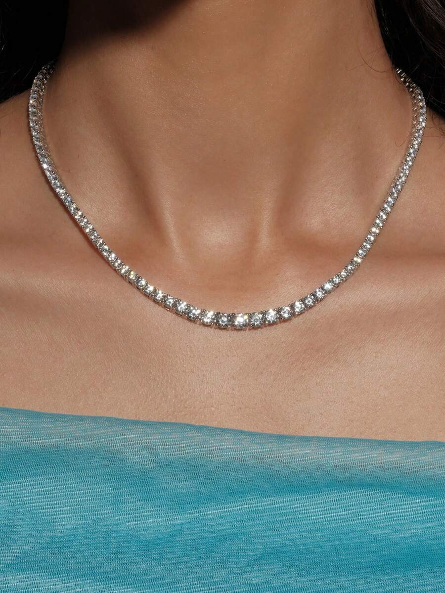 Tipo di stile:Collana di alta qualità con diamanti da 3 mm