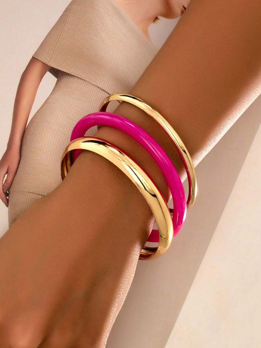 Tipo di stile:Tre semplici braccialetti lucidati