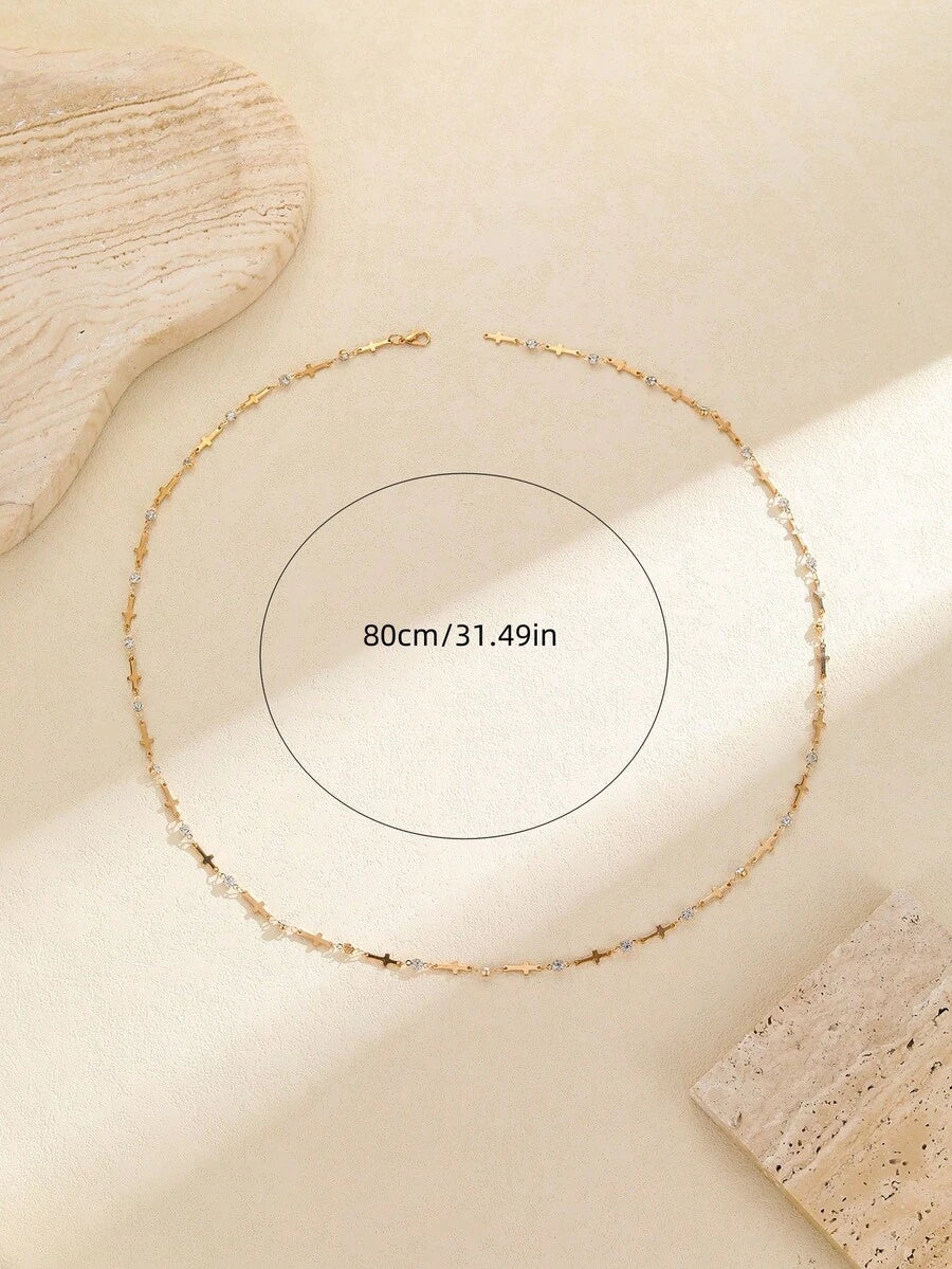 Colore:Collana a forma di croce a Y