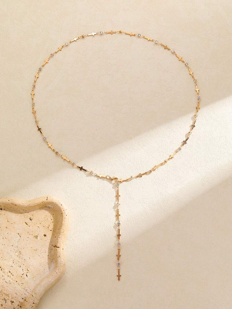 Colore:Collana a forma di croce a Y