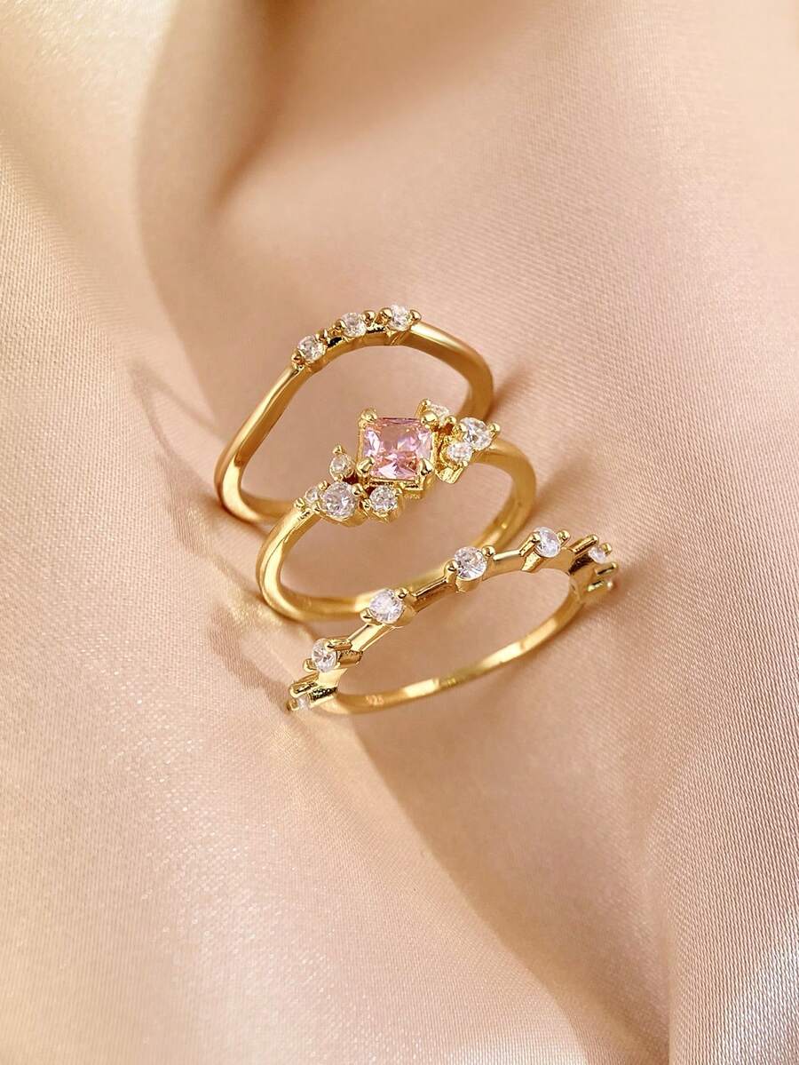 Tipo di stile:Tre squisiti set di anelli