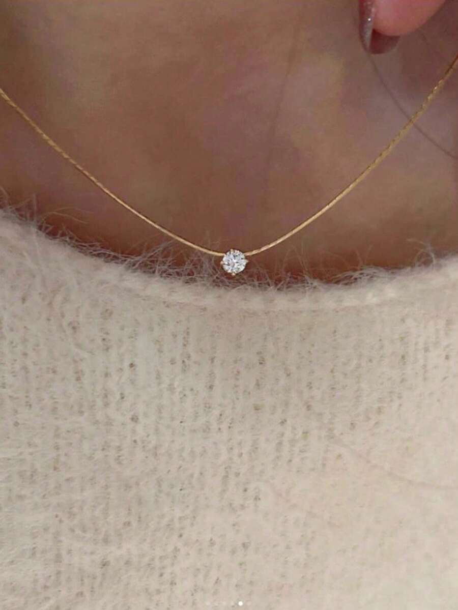 Tipo di stile:collana con ciondolo di diamanti