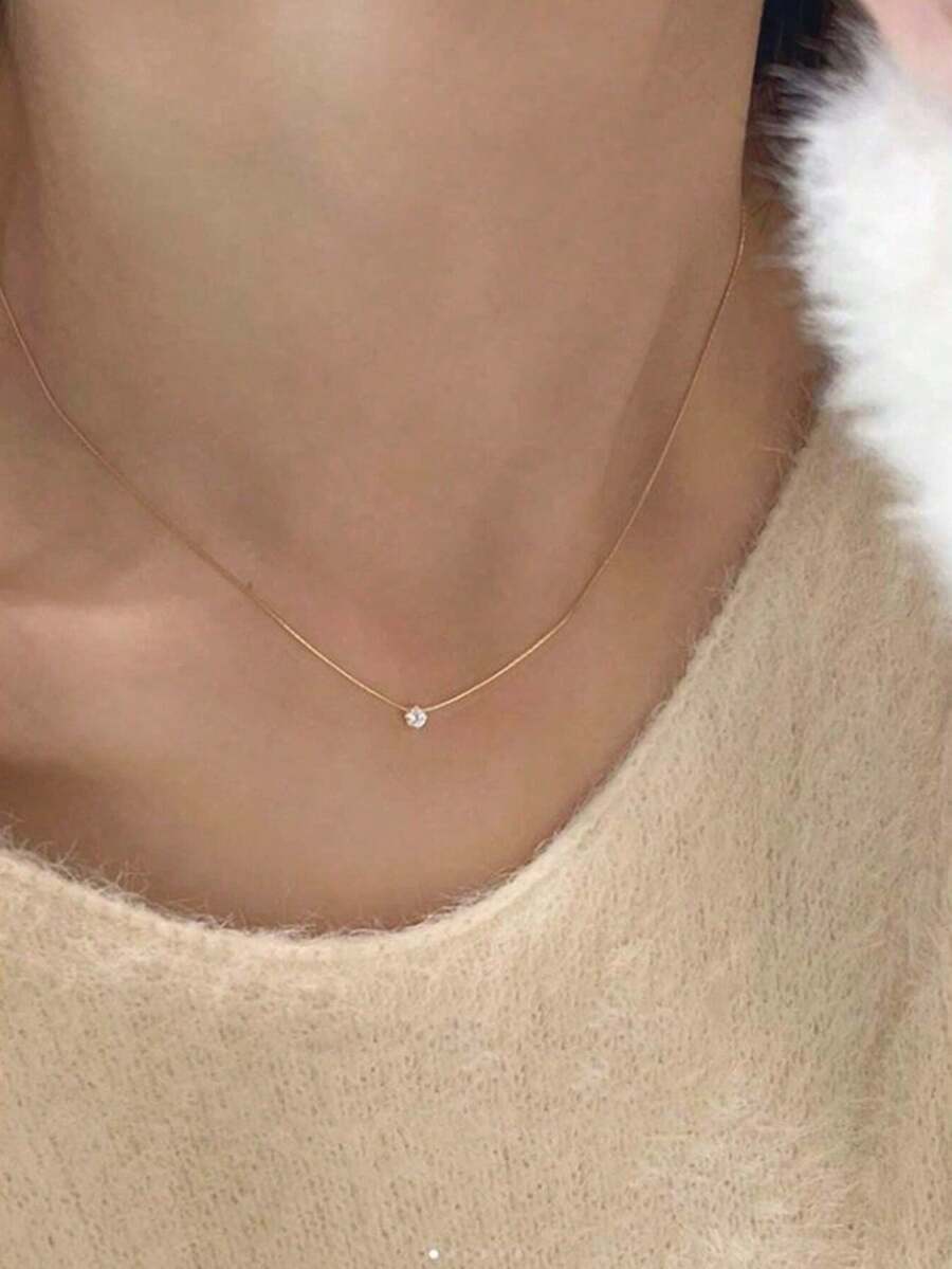 Tipo di stile:collana con ciondolo di diamanti