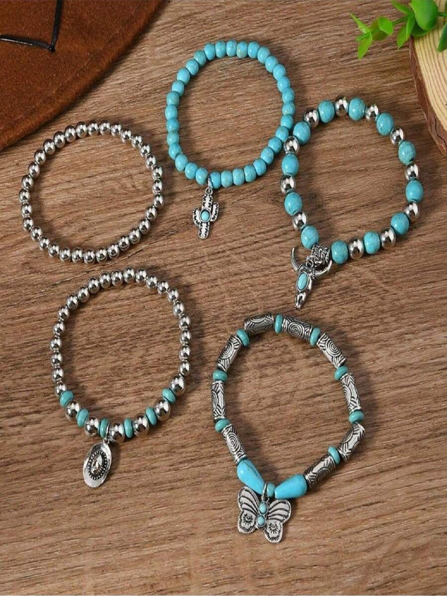 Tipo di stile:Set di braccialetti con cappello di mucca a farfalla