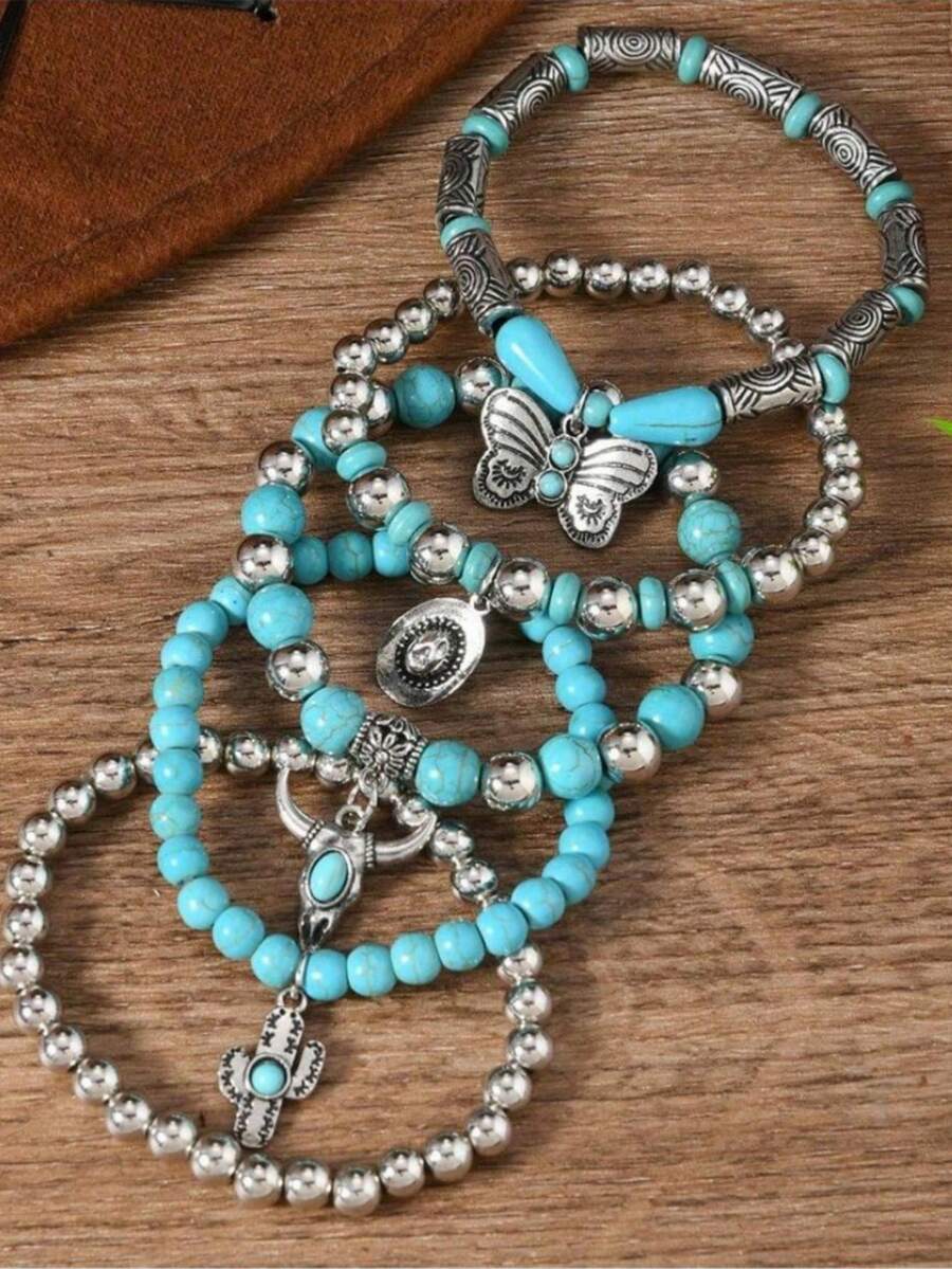 Tipo di stile:Set di braccialetti con cappello di mucca a farfalla