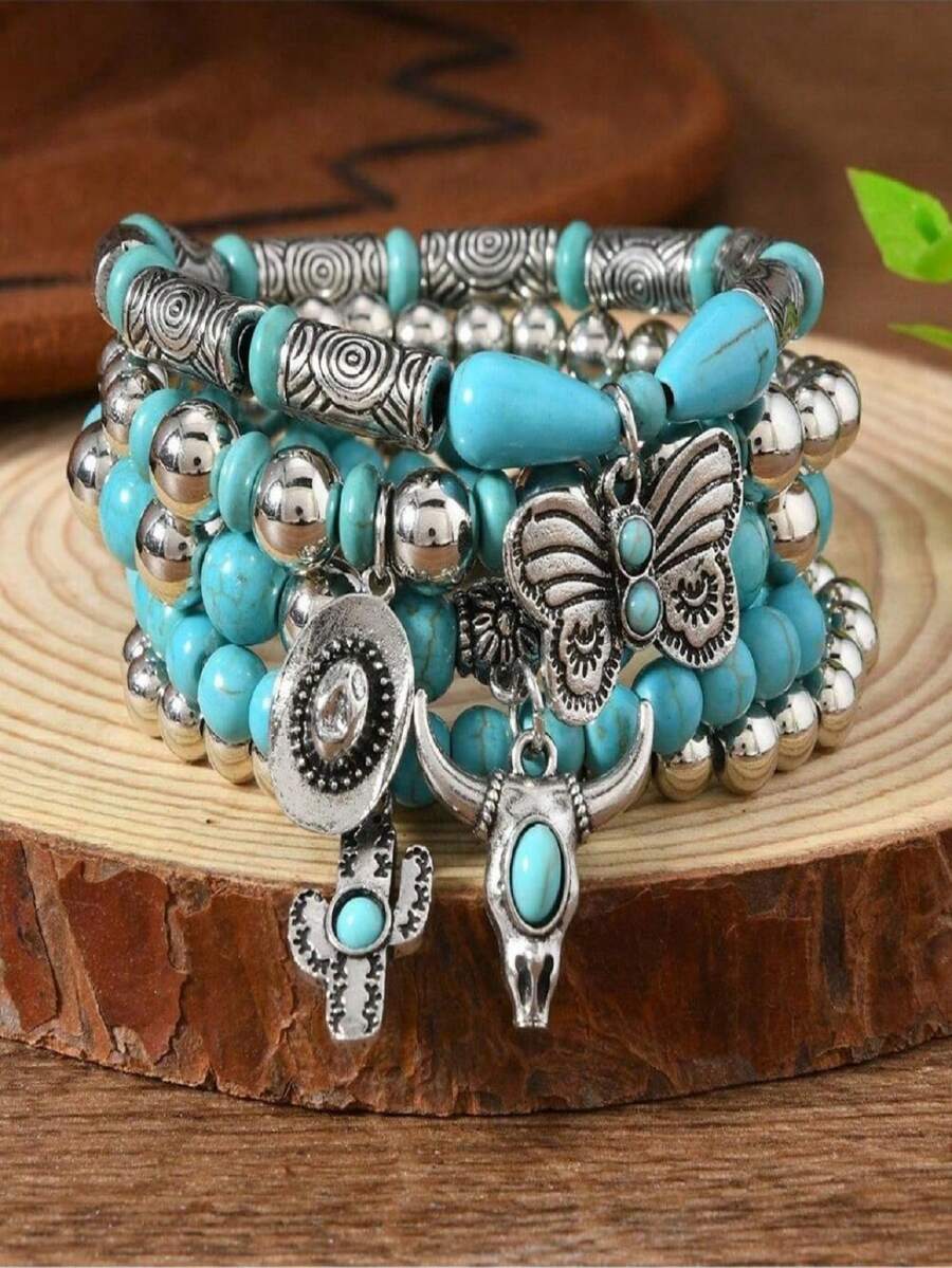 Tipo di stile:Set di braccialetti con cappello di mucca a farfalla