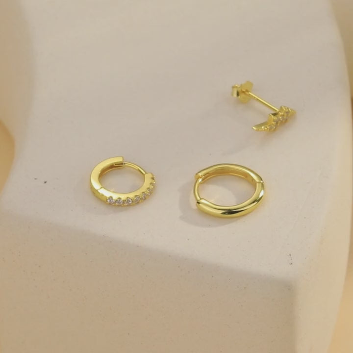 Set di 3 orecchini in argento sterling 925 con decoro ad occhi per donna, gioielli da matrimonio