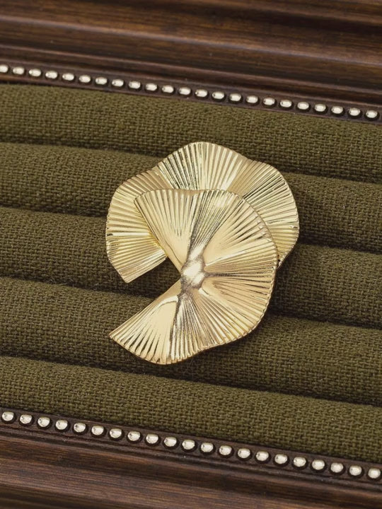 1 pezzo spilla alla moda in lega metallica con texture vintage a forma di ventilatore