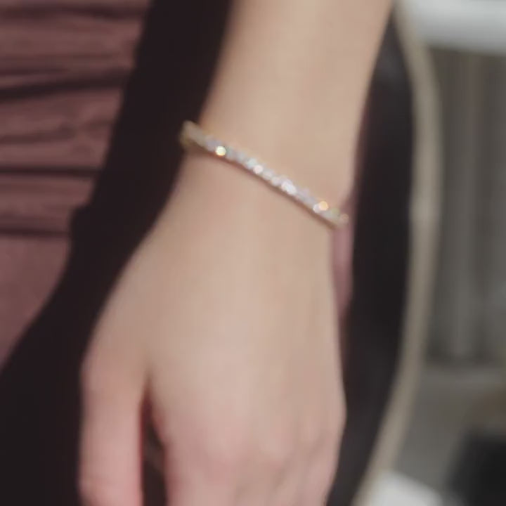 1 pezzo bracciale tennis in argento sterling 925 placcato in oro bianco con catena di altissima qualita in moissanite e strass a quattro artigli, gioiello di lusso e di alta gamma, elegante e raffinato, regalo prezioso per le donne
