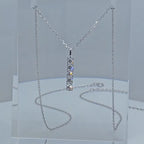 1 pezzo semplice e versatile collana pendente con moissanite da 0,5 carati in argento 925, adatta per l'uso quotidiano delle donne, anniversario, regalo di gioielli