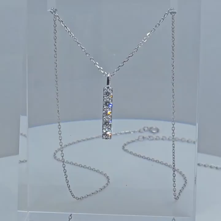 1 pezzo semplice e versatile collana pendente con moissanite da 0,5 carati in argento 925, adatta per l'uso quotidiano delle donne, anniversario, regalo di gioielli