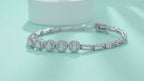 1 pezzo braccialetto da tennis in moissanite, in argento sterling 925, braccialetto da tennis da donna, braccialetto da tennis personalizzato hip hop, regalo di lusso per san valentino, festa della mamma, matrimonio, anniversario, compleanno