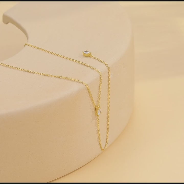 1 pezzo collana a y in argento sterling s925 con diamanti per il decollete, gioiello regalo di compleanno per donna