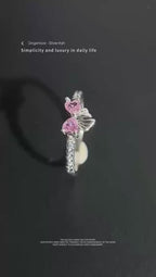 1 pezzo anello rosso a forma di cuore in argento sterling 925, di moda, vintage, accessorio per dita, per abbinare i gioielli della vita quotidiana, decorazione regalo