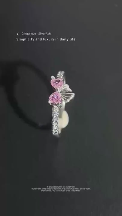 1 pezzo anello rosso a forma di cuore in argento sterling 925, di moda, vintage, accessorio per dita, per abbinare i gioielli della vita quotidiana, decorazione regalo