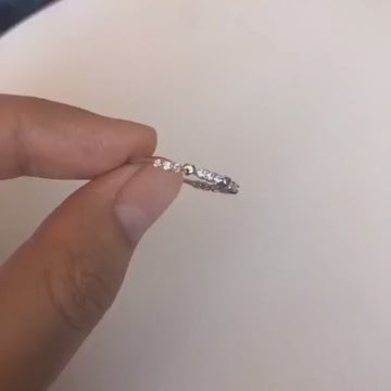Balmora 1 pezzo anello in argento sterling s925 semplice e versatile con zirconia a forma di cuore per donne in occasione di anniversari