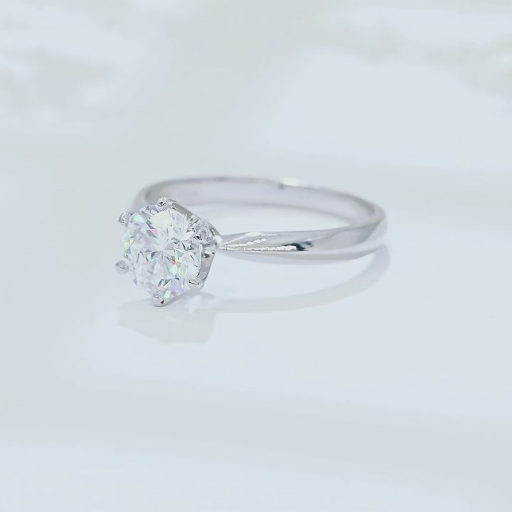 1 anello di moissanite con certificato, 925 anello di matrimonio in argento sterling per donne adatto a banchetti, feste, occasioni formali, san valentino, proposte, fidanzamenti, matrimoni, anniversari, compleanni, gioielli da sposa come regalo