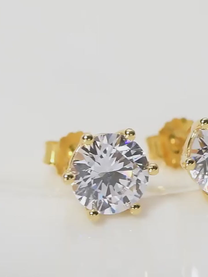 Orecchini a perno di moissanite da 0,6-2ct, orecchini placcati in platino-oro giallo in argento sterling s925, impostazione classica a 4 punti/6 punti, orecchini di lusso squisiti per uomo e donna adatti ad un impegno o gioielli per una festa